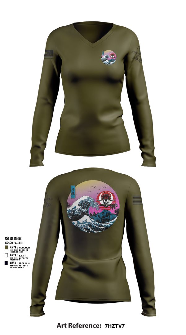 Womens Long Sleeve Vneck Shirt, ODA 1123, , Teamtime, Team time, sublimation, custom sports apparel, team uniforms, spirit wear, spiritwear, sports uniforms, custom shirts, team store, custom team store, fundraiser sports, apparel fundraiser