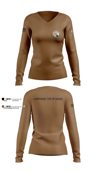 Womens Long Sleeve Vneck Shirt, 166 SFS, , Teamtime, Team time, sublimation, custom sports apparel, team uniforms, spirit wear, spiritwear, sports uniforms, custom shirts, team store, custom team store, fundraiser sports, apparel fundraiser