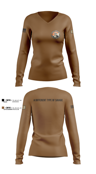 166 SFS 40532858 Women's Long Sleeve V-neck Shirt - 2