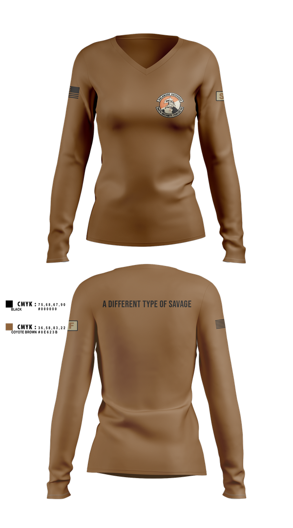 Womens Long Sleeve Vneck Shirt, 166 SFS, , Teamtime, Team time, sublimation, custom sports apparel, team uniforms, spirit wear, spiritwear, sports uniforms, custom shirts, team store, custom team store, fundraiser sports, apparel fundraiser
