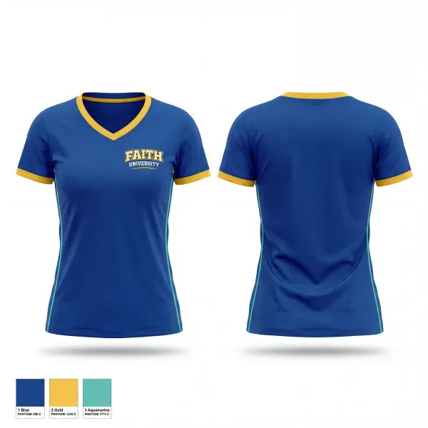 Womens Short Sleeve Vneck Shirt, GOE, , Teamtime, Team time, sublimation, custom sports apparel, team uniforms, spirit wear, spiritwear, sports uniforms, custom shirts, team store, custom team store, fundraiser sports, apparel fundraiser