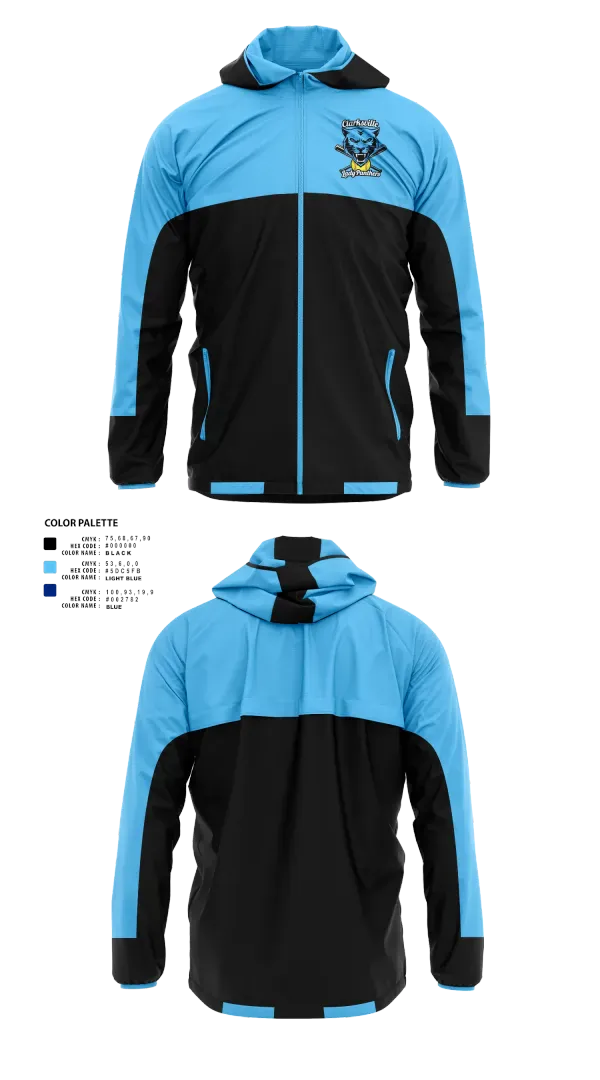 Windbreaker, Clarksville Lady Panters, Softball, Teamtime, Team time, sublimation, custom sports apparel, team uniforms, spirit wear, spiritwear, sports uniforms, custom shirts, team store, custom team store, fundraiser sports, apparel fundraiser
