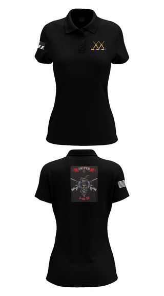 Womens Short Sleeve Performance Polo, 5-20 Infantry, Sniper section, Army, Teamtime, Team time, sublimation, custom sports apparel, team uniforms, spirit wear, spiritwear, sports uniforms, custom shirts, team store, custom team store, fundraiser sports, apparel fundraiser