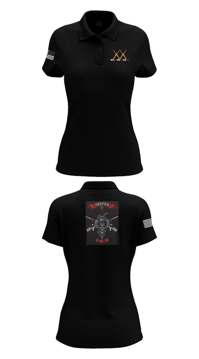 5-20 Infantry, Sniper section 41937492 Women's Short Sleeve Performance Polo  - 35