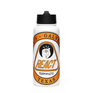 Harris/Galveston County REACT 98320427 Stainless Steel Water Bottle with a Straw Lid
