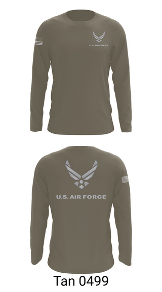 Long Sleeve Performance Shirt, USAF Volunteer, Air Force, Teamtime, Team time, sublimation, custom sports apparel, team uniforms, spirit wear, spiritwear, sports uniforms, custom shirts, team store, custom team store, fundraiser sports, apparel fundraiser