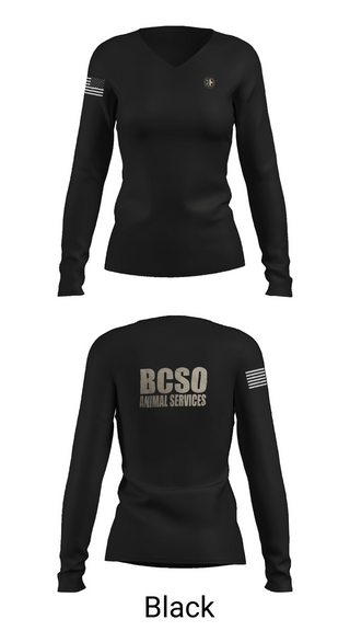 Womens Long Sleeve Vneck Shirt, Brunswick County Sheriff - Animal Protective Services, Police, Teamtime, Team time, sublimation, custom sports apparel, team uniforms, spirit wear, spiritwear, sports uniforms, custom shirts, team store, custom team store, fundraiser sports, apparel fundraiser