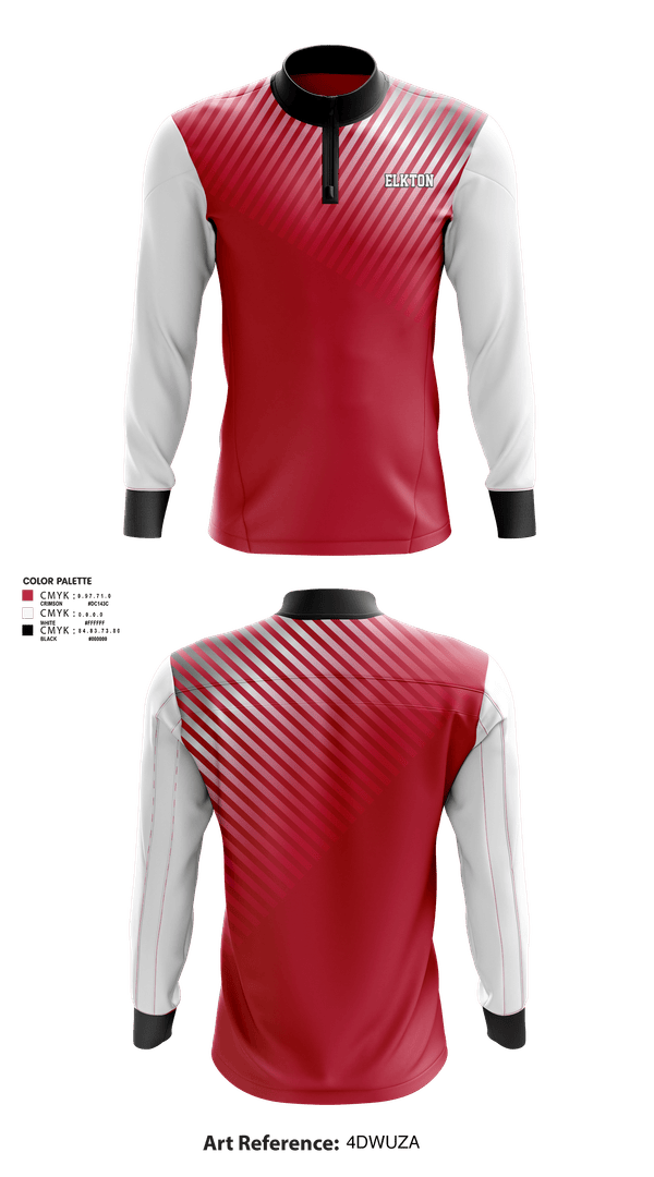 Quarter Zip Jacket, Elkton, Women's Basketball, Teamtime, Team time, sublimation, custom sports apparel, team uniforms, spirit wear, spiritwear, sports uniforms, custom shirts, team store, custom team store, fundraiser sports, apparel fundraiser