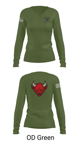 Womens Long Sleeve Vneck Shirt, D Co 3-47, , Teamtime, Team time, sublimation, custom sports apparel, team uniforms, spirit wear, spiritwear, sports uniforms, custom shirts, team store, custom team store, fundraiser sports, apparel fundraiser