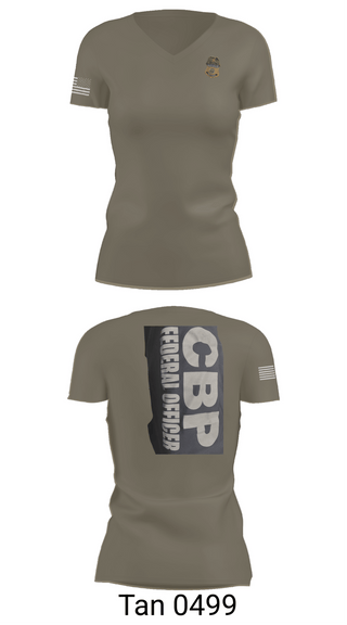 Womens Short Sleeve Vneck Shirt, US Customs and Border Protection, Police, Teamtime, Team time, sublimation, custom sports apparel, team uniforms, spirit wear, spiritwear, sports uniforms, custom shirts, team store, custom team store, fundraiser sports, apparel fundraiser