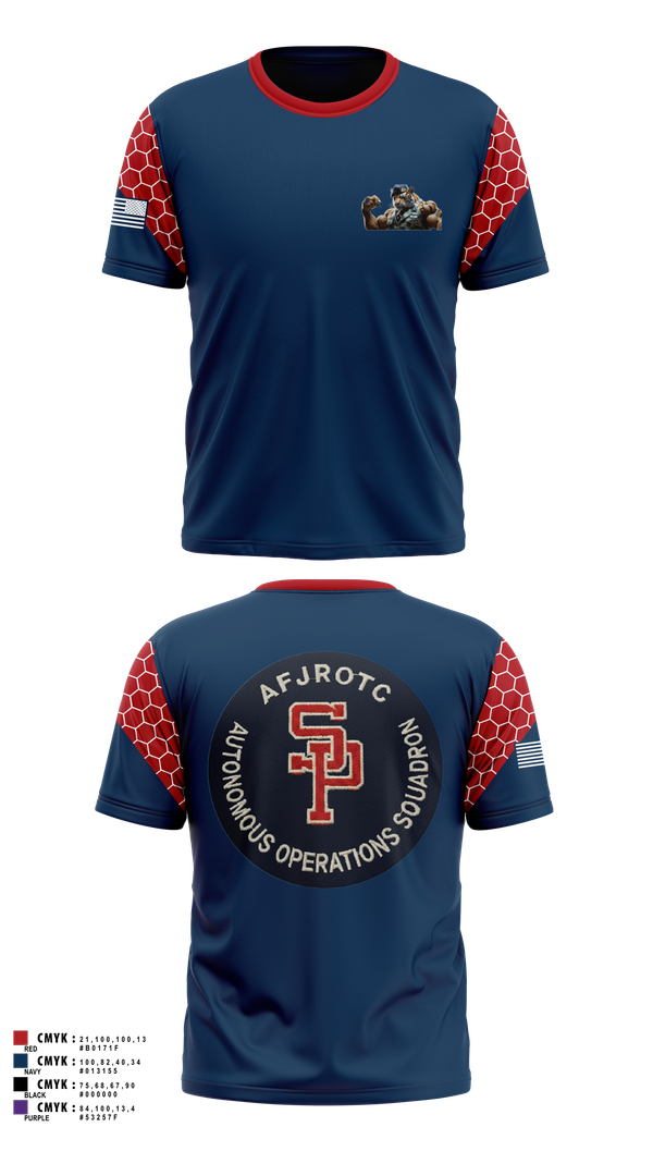 Short Sleeve Performance Shirt, AFJROTC MS-081 DRONE TEAM, , Teamtime, Team time, sublimation, custom sports apparel, team uniforms, spirit wear, spiritwear, sports uniforms, custom shirts, team store, custom team store, fundraiser sports, apparel fundraiser
