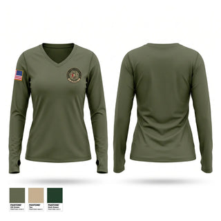 Womens Long Sleeve Vneck Shirt, Madison County Sheriff's Office, Police, Teamtime, Team time, sublimation, custom sports apparel, team uniforms, spirit wear, spiritwear, sports uniforms, custom shirts, team store, custom team store, fundraiser sports, apparel fundraiser