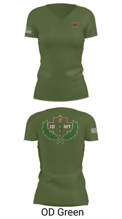 IDMTs 71442140 Women's Short Sleeve V-neck Shirt - 48
