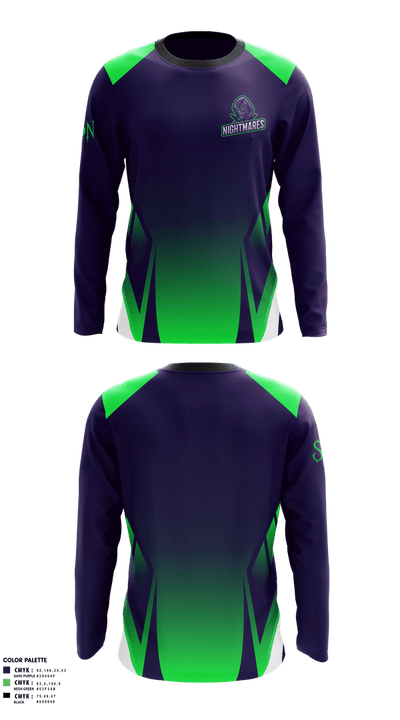 Santa Nella Nightmares 11102298 Long Sleeve Performance Shirt 2