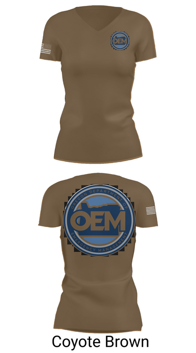 Oregon Emergency Management 48984222 Women's Short Sleeve V-neck Shirt - 8