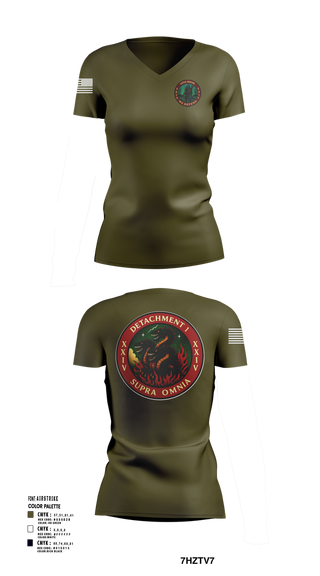 Womens Short Sleeve Vneck Shirt, Detachment 1, 24th MDSB, , Teamtime, Team time, sublimation, custom sports apparel, team uniforms, spirit wear, spiritwear, sports uniforms, custom shirts, team store, custom team store, fundraiser sports, apparel fundraiser