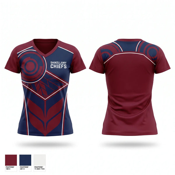 Womens Short Sleeve Vneck Shirt, Shikellamy Chiefs, Baseball, Teamtime, Team time, sublimation, custom sports apparel, team uniforms, spirit wear, spiritwear, sports uniforms, custom shirts, team store, custom team store, fundraiser sports, apparel fundraiser