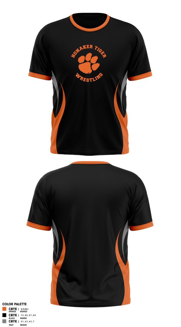 Honaker Tigers 66302356 Short Sleeve Performance Shirt - 2