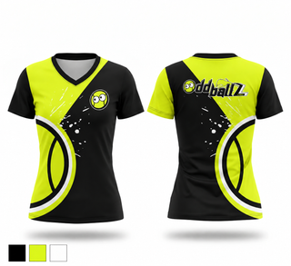 Womens Short Sleeve Vneck Shirt, OddBallz, Spirit Store, Teamtime, Team time, sublimation, custom sports apparel, team uniforms, spirit wear, spiritwear, sports uniforms, custom shirts, team store, custom team store, fundraiser sports, apparel fundraiser