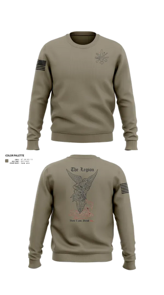 Crew Neck Sweatshirt, 1st Platoon / B CO / 2-5 CAV, Army, Teamtime, Team time, sublimation, custom sports apparel, team uniforms, spirit wear, spiritwear, sports uniforms, custom shirts, team store, custom team store, fundraiser sports, apparel fundraiser