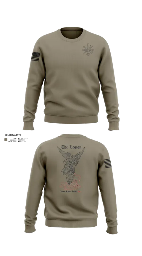 Crew Neck Sweatshirt, 1st Platoon / B CO / 2-5 CAV, Army, Teamtime, Team time, sublimation, custom sports apparel, team uniforms, spirit wear, spiritwear, sports uniforms, custom shirts, team store, custom team store, fundraiser sports, apparel fundraiser