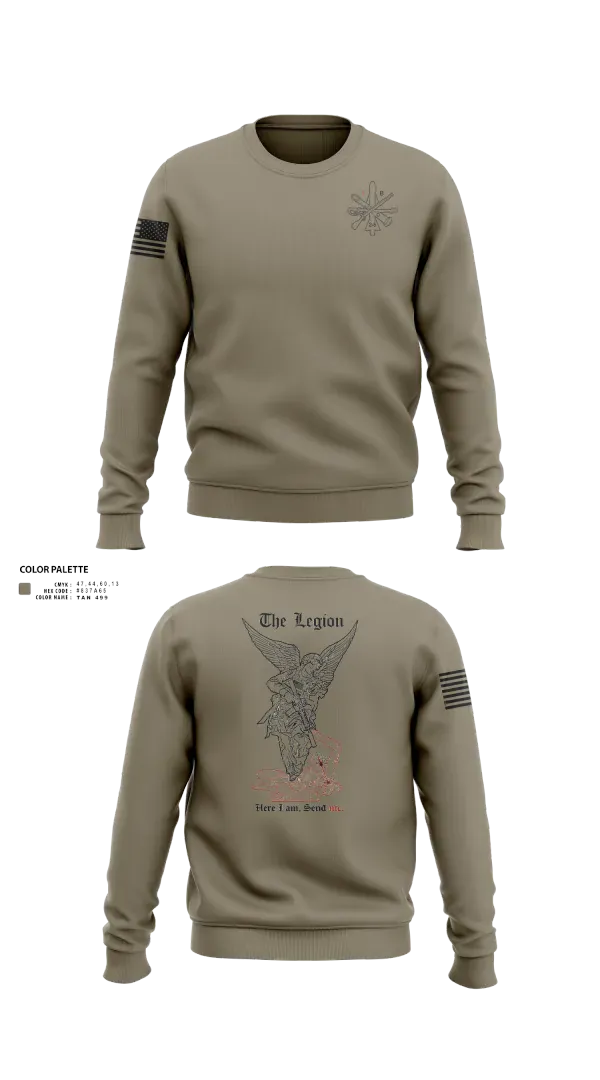 Crew Neck Sweatshirt, 1st Platoon / B CO / 2-5 CAV, Army, Teamtime, Team time, sublimation, custom sports apparel, team uniforms, spirit wear, spiritwear, sports uniforms, custom shirts, team store, custom team store, fundraiser sports, apparel fundraiser