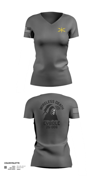 CyBOLC 25-006 6118734 Women's Short Sleeve V-neck Shirt - 200