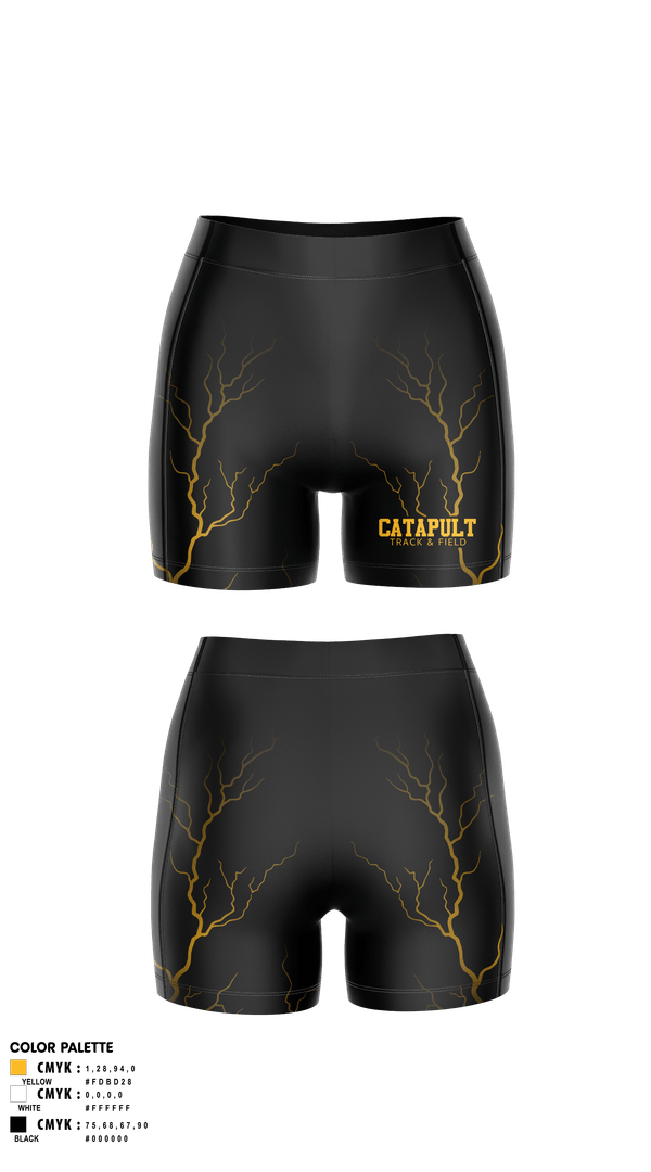 Womens Compression Shorts, Catapult Track & Field, Track & Field, Teamtime, Team time, sublimation, custom sports apparel, team uniforms, spirit wear, spiritwear, sports uniforms, custom shirts, team store, custom team store, fundraiser sports, apparel fundraiser