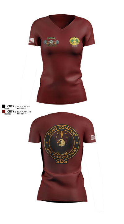 Echo Company 66068178 Women's Short Sleeve V-neck Shirt - 12