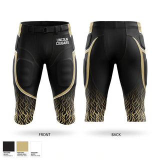 Integrated Football Pants, LINCOLN COUGARS, , Teamtime, Team time, sublimation, custom sports apparel, team uniforms, spirit wear, spiritwear, sports uniforms, custom shirts, team store, custom team store, fundraiser sports, apparel fundraiser