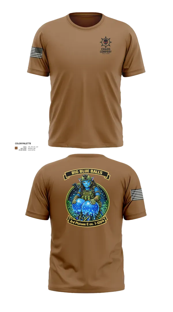 Short Sleeve Performance Shirt, C. Co. 1-120 3rd PLT, Army, Teamtime, Team time, sublimation, custom sports apparel, team uniforms, spirit wear, spiritwear, sports uniforms, custom shirts, team store, custom team store, fundraiser sports, apparel fundraiser