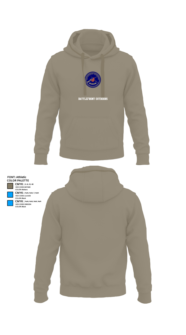 Hoodie, Battlefront Outdoors, , Teamtime, Team time, sublimation, custom sports apparel, team uniforms, spirit wear, spiritwear, sports uniforms, custom shirts, team store, custom team store, fundraiser sports, apparel fundraiser