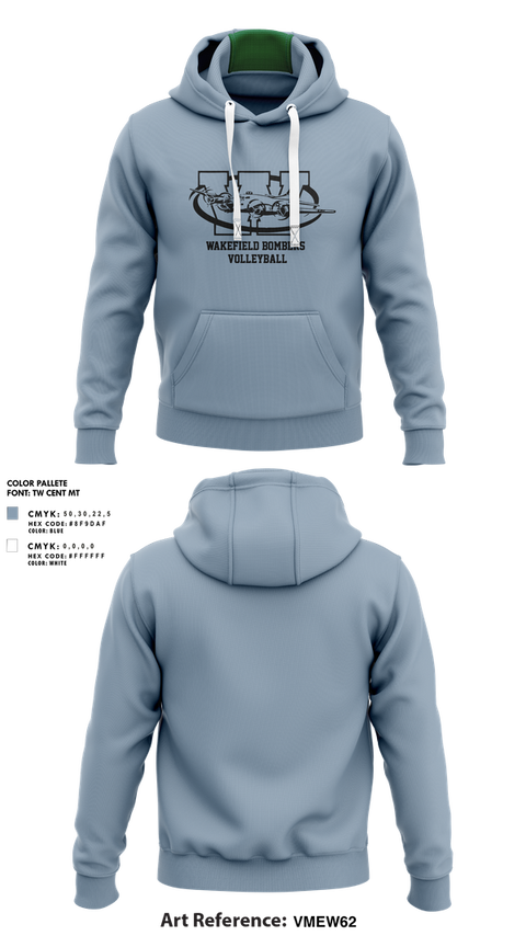 Hoodie, Wakefield Bombers Volleyball, Women's Volleyball, Teamtime, Team time, sublimation, custom sports apparel, team uniforms, spirit wear, spiritwear, sports uniforms, custom shirts, team store, custom team store, fundraiser sports, apparel fundraiser