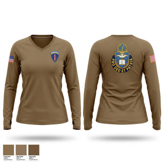 Womens Long Sleeve Vneck Shirt, USAREUR-AF, Army, Teamtime, Team time, sublimation, custom sports apparel, team uniforms, spirit wear, spiritwear, sports uniforms, custom shirts, team store, custom team store, fundraiser sports, apparel fundraiser