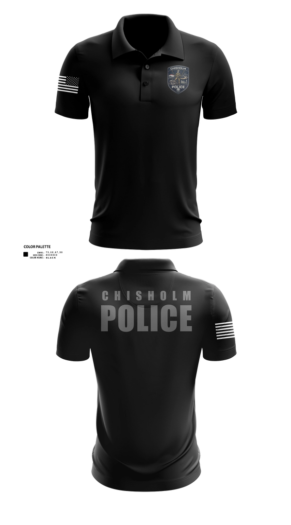 Short Sleeve Performance Polo, Chisholm Police Department, Police, Teamtime, Team time, sublimation, custom sports apparel, team uniforms, spirit wear, spiritwear, sports uniforms, custom shirts, team store, custom team store, fundraiser sports, apparel fundraiser