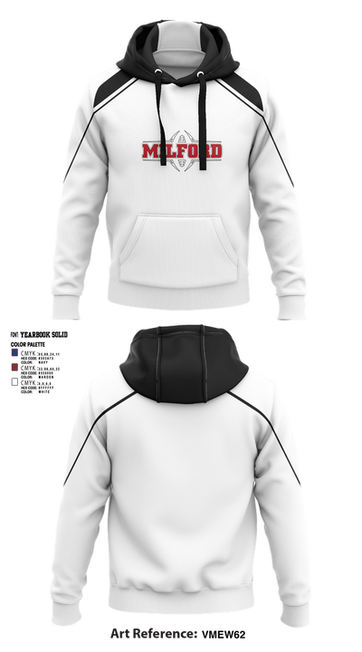 Milford Eagles Pop Warner Football and Cheer 85500081 Hoodie - 8