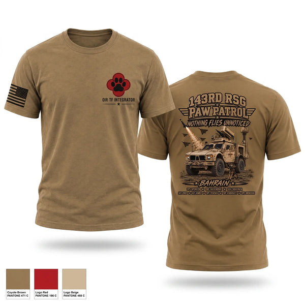 Old School Cotton Feel Shirt, 143RD Regional Support Group, Army, Teamtime, Team time, sublimation, custom sports apparel, team uniforms, spirit wear, spiritwear, sports uniforms, custom shirts, team store, custom team store, fundraiser sports, apparel fundraiser