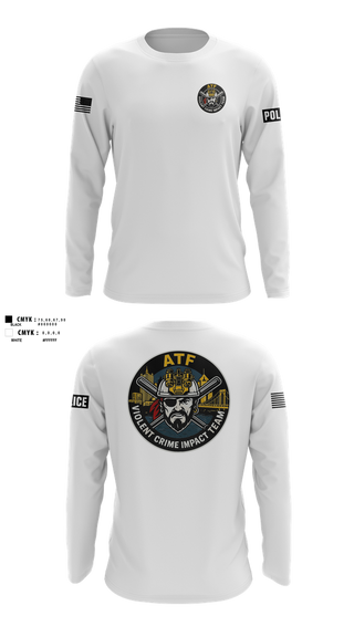 Long Sleeve Performance Shirt, ATF, Police, Teamtime, Team time, sublimation, custom sports apparel, team uniforms, spirit wear, spiritwear, sports uniforms, custom shirts, team store, custom team store, fundraiser sports, apparel fundraiser