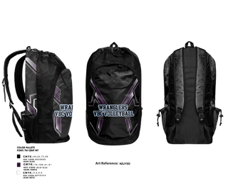 Gear Bag, Wranglers VBC, Women's Volleyball, Teamtime, Team time, sublimation, custom sports apparel, team uniforms, spirit wear, spiritwear, sports uniforms, custom shirts, team store, custom team store, fundraiser sports, apparel fundraiser