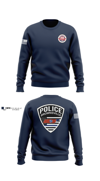 Crew Neck Sweatshirt, Brownsville Police Department, Police, Teamtime, Team time, sublimation, custom sports apparel, team uniforms, spirit wear, spiritwear, sports uniforms, custom shirts, team store, custom team store, fundraiser sports, apparel fundraiser
