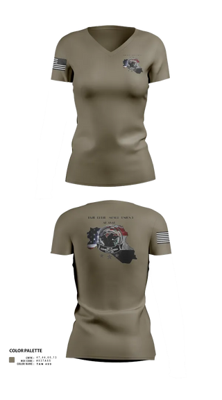 Womens Short Sleeve Vneck Shirt, 982nd Combat Camera Co., , Teamtime, Team time, sublimation, custom sports apparel, team uniforms, spirit wear, spiritwear, sports uniforms, custom shirts, team store, custom team store, fundraiser sports, apparel fundraiser