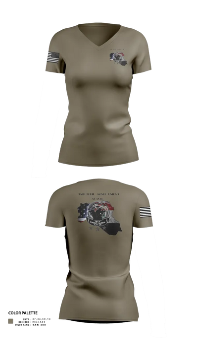 982nd Combat Camera Co. 61956879 Women's Short Sleeve V-neck Shirt - 21