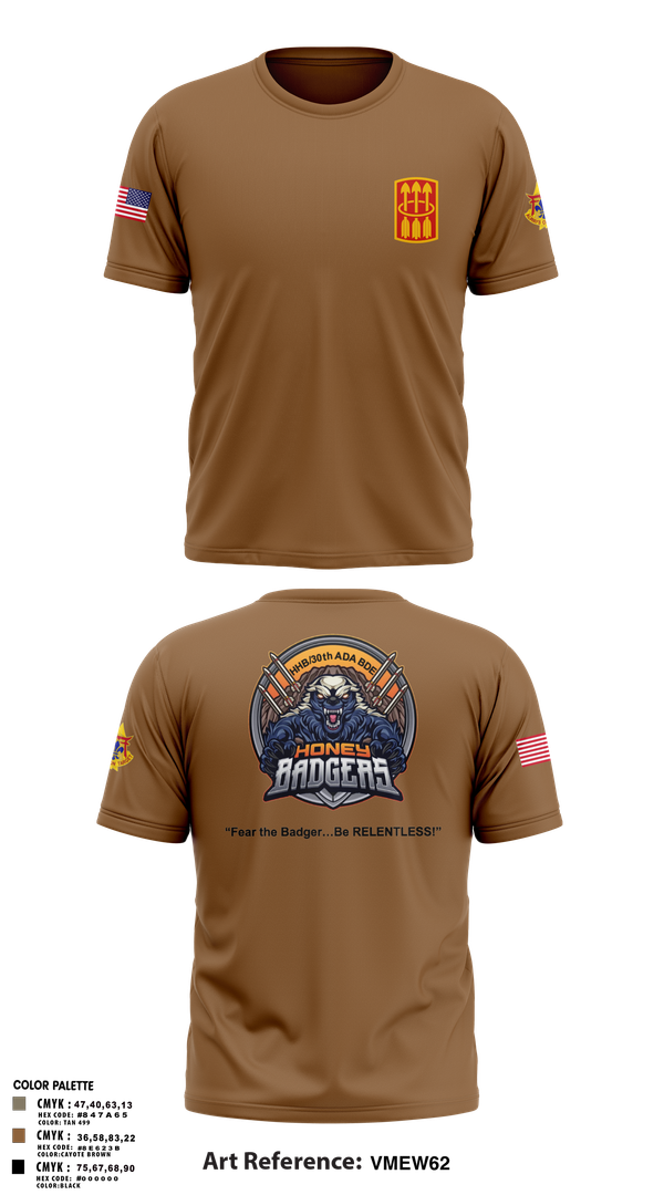 Old School Cotton Feel Shirt, Honey Badgers / 30X, Army, Teamtime, Team time, sublimation, custom sports apparel, team uniforms, spirit wear, spiritwear, sports uniforms, custom shirts, team store, custom team store, fundraiser sports, apparel fundraiser