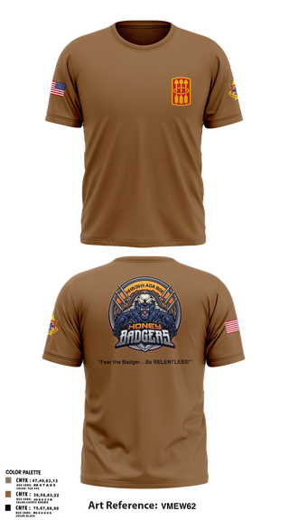 Short Sleeve Performance Shirt, Honey Badgers / 30X, Army, Teamtime, Team time, sublimation, custom sports apparel, team uniforms, spirit wear, spiritwear, sports uniforms, custom shirts, team store, custom team store, fundraiser sports, apparel fundraiser