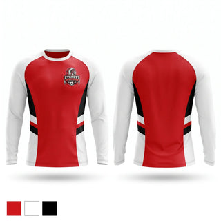 Long Sleeve Performance Shirt, Warriors, Men's Soccer, Teamtime, Team time, sublimation, custom sports apparel, team uniforms, spirit wear, spiritwear, sports uniforms, custom shirts, team store, custom team store, fundraiser sports, apparel fundraiser