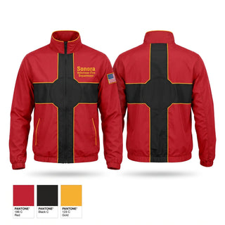 Windbreaker, Sonora Volunteer Fire Department, Fire Department, Teamtime, Team time, sublimation, custom sports apparel, team uniforms, spirit wear, spiritwear, sports uniforms, custom shirts, team store, custom team store, fundraiser sports, apparel fundraiser