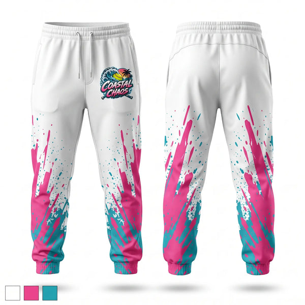 Sweatpants, Coastal Chaos, Softball, Teamtime, Team time, sublimation, custom sports apparel, team uniforms, spirit wear, spiritwear, sports uniforms, custom shirts, team store, custom team store, fundraiser sports, apparel fundraiser