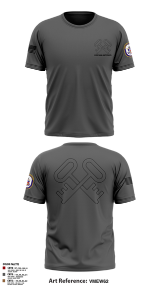 Old School Cotton Feel Shirt, Uss San Antonio, Navy, Teamtime, Team time, sublimation, custom sports apparel, team uniforms, spirit wear, spiritwear, sports uniforms, custom shirts, team store, custom team store, fundraiser sports, apparel fundraiser