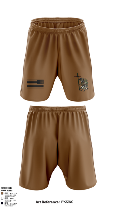 441st EN CO 1st PLT 50627324 Athletic Shorts With Pockets - 1