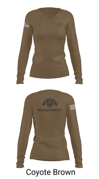 Womens Long Sleeve Vneck Shirt, Mission Minded, , Teamtime, Team time, sublimation, custom sports apparel, team uniforms, spirit wear, spiritwear, sports uniforms, custom shirts, team store, custom team store, fundraiser sports, apparel fundraiser
